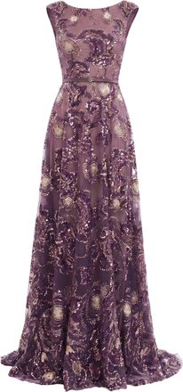 Saiid Kobeisy Embroidered Tulle Long Dress