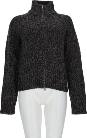 Our Legacy Chunky Knit Sweater with High Collar and Zipper Closure