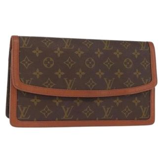 Louis Vuitton Pre-owned Clutches, female, Brown, Size: ONE SIZE Pre-owned Canvas Clutch
