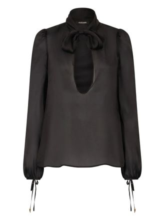 Roberto Cavalli silk blouse - women - Silk - 42 - Black