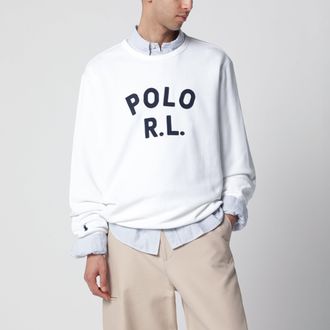 Polo Ralph Lauren Felpa bianca con ricamo logo