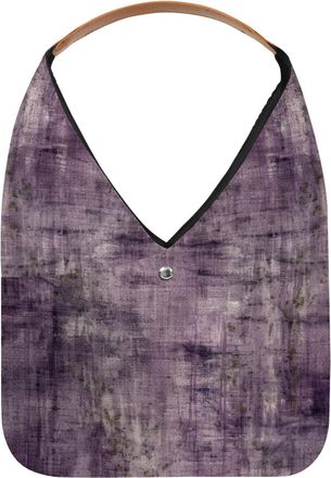 Generic Purple Vintage Mottled Pattern Reusable Lightweight Grocery Bags - Foldable Into Compact Pouch, Washable & Sturdy, Multipurpose for Shopping and Trave