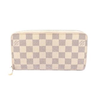 Louis Vuitton Pre-owned Wallets, female, Beige, Size: ONE SIZE Pre-owned Zippy Wallet Damier Azur Long Wallet