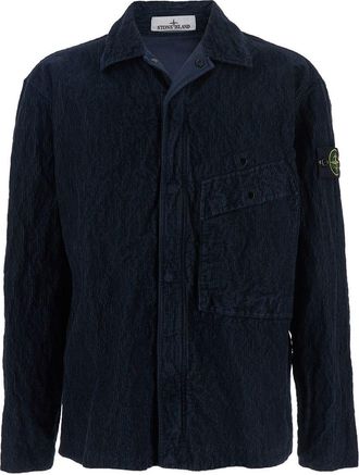 Stone Island Textured Black Overshirt