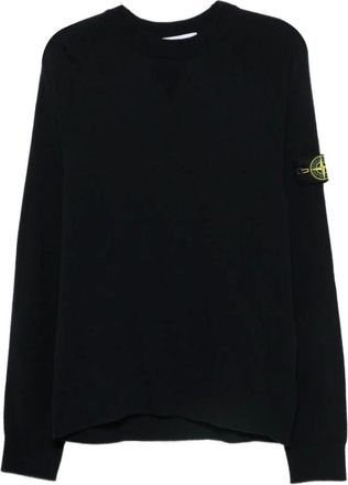 Stone Island Truien & Vesten, Heren, Zwart, L, Crew Neck Sweater