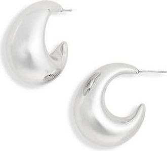 Leith Puffy Hoop Earrings in Silver at Nordstrom Rack
