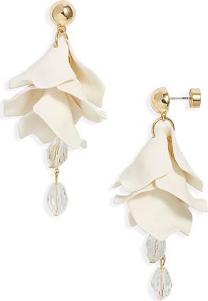 Nordstrom Petal Chandelier Drop Earrings in Ivory- Gold at Nordstrom