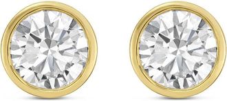 Diana M. Jewels 14KT YELLOW GOLD LAB GROWN ROUND STUDS IN A BEZEL SETTING WEIGHING 2.50 CTS TW