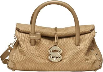 Zanellato Tassen, Dames, Beige, ONE Size, Leer, Kleine 220 Handtas