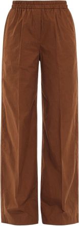 Forte_Forte Chocolate Brown Cotton Wide-Leg Pants