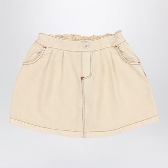 B&uacute;ho Gonna color sabbia in misto cotone