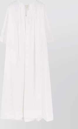 Aspesi long dress v neckline puff sleeves