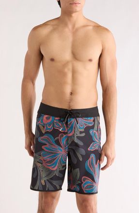 Volcom Infuse Swim Trunks in Black Print at Nordstrom Rack, Size 29