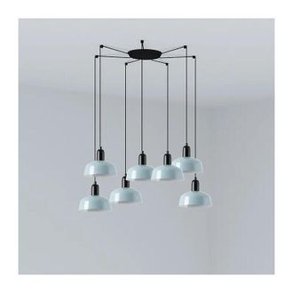 Faro Barcelona Tatawin S Metal 7l Colgante Azul Gris&aacute;ceo