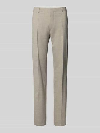 HUGO BOSS Regular Fit Anzughose mit Schurwoll-Anteil Modell Leon in Sand, Gr&ouml;&szlig;e 102