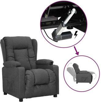 vidaXL Vidaxl - Sill&oacute;n Elevable Tela Gris Oscuro