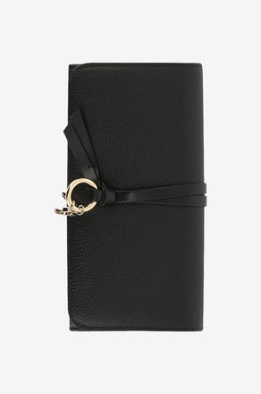 Chlo&eacute; Lange Brieftasche aus glattem und genarbtem Leder Alphabet