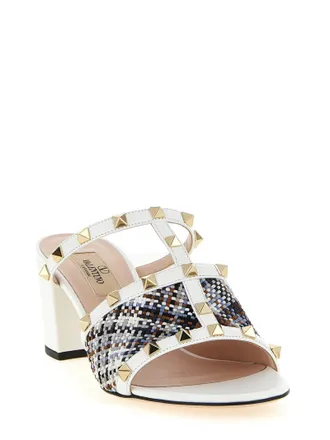 Valentino Garavani Rockstud Slide Heel - White
