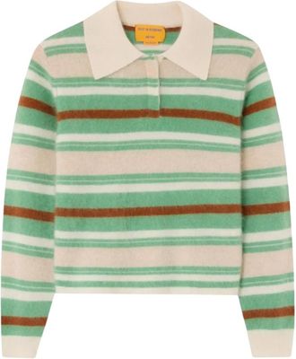 Guest In Residence Grizzly Cropped Rugby - Dames - Polos - Veelkleurig - M - Kasjmier - Tops