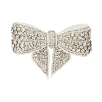 Self Portrait Crystal Embellished Bow Hair Clip - female - Self Portrait - Accessories - White - ONE SIZE - Accessories