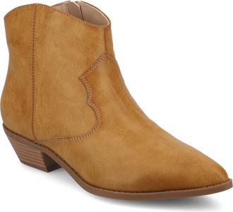 Journee Collection Womens Taliah Medium and Wide Width Western Ankle Booties