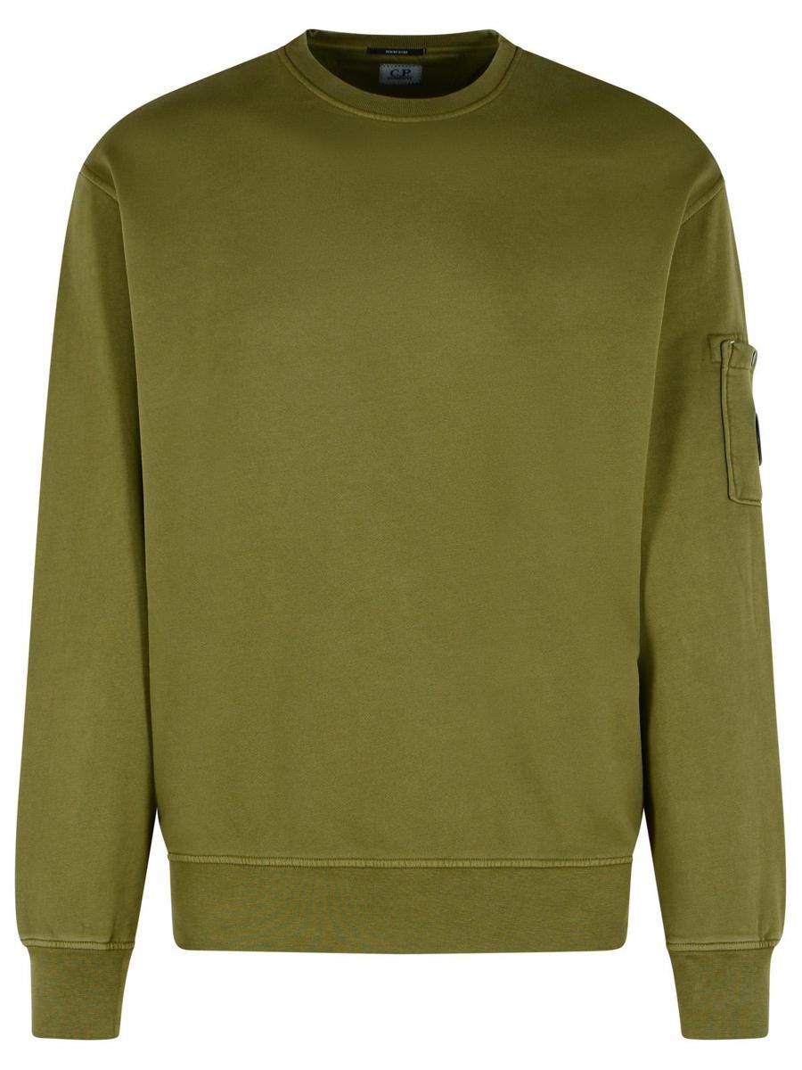 パーカー・フーディ C.P. Company Brushed' Green Cotton Sweatshirt Cp company green sweatshirt new arrivals