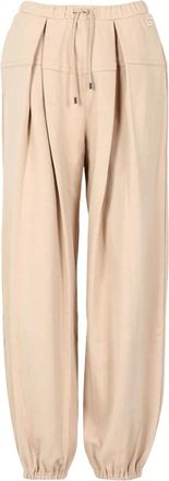 Sportmax Spdcandore Joggingbroek - Dames - Broeken - Beige - Maat: XS Katoen