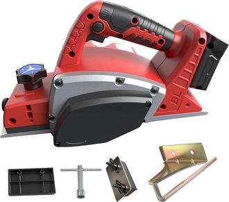 OEM Cepilladora Inal&aacute;mbrica De 18 V - 15.000 Rpm, Ideal Para Trabajos De Carpinter&iacute;a Y Proyectos De Bricolaje, Color Rojo