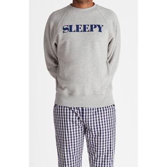 Sleepy Jones Logo Sweatshirt in Heather Grey at Nordstrom, Size X-Small