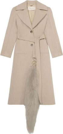 Blumarine Cappotto con cintura - - Coats - Donna - Beige - S