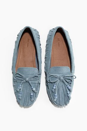 H&M Loafer mit Fransen - Mattblau
