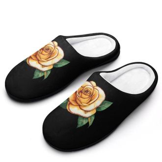Generic Softball Rose Funny Mens Slippers Cotton Warm House Shoes Memory Foam Sandals Print Size 7-14