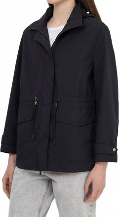 Moorer Mid Length Utility Jacket In Navy Blue