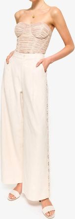 Cami NYC Lorca High Rise Linen Pants In Bone