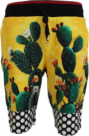 Dolce & Gabbana Cactus Print Sweat Shorts - Heren - Korte Broeken - Veelkleurig - XS - Katoen - Korte Broeken