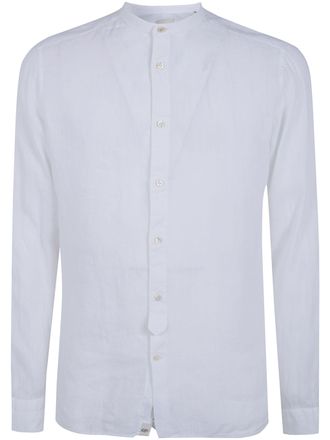 Tintoria Mattei Linen Shirt With A Mandarin Collar