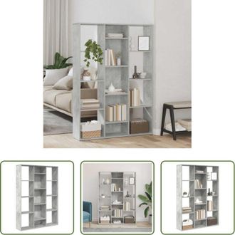 vidaXL Scaffale per libri - Libreria/Divisorio Grigio Cemento 100x24x140 cm in Multistrato
