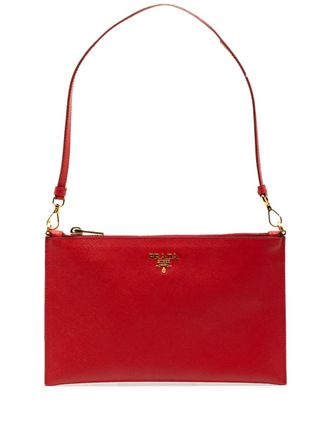 Prada 2000-2025 Saffiano shoulder bag - Rood