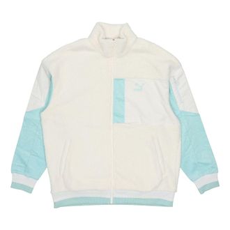 Puma Retro Sherpa Jacket Beige Blue 534678-93