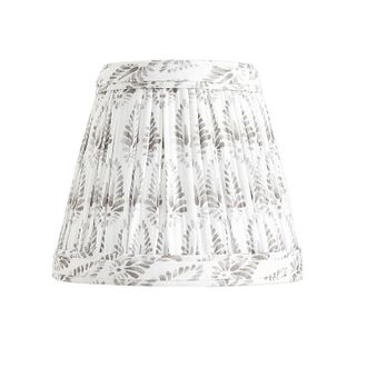 Ballard Designs Isla Block Print Pleated Chandelier Shade - Taupe - Ballard Designs