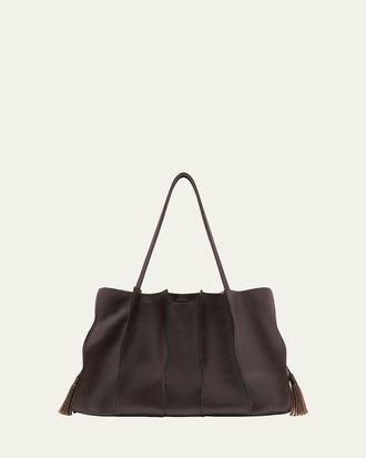 Ulla Johnson Adria Large Wavy Leather Tote Bag