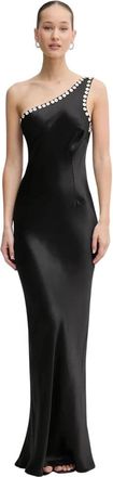 Never Fully Dressed Viscose Maxi Jurk - Dames - Avondkleed - Zwart - L - Kleedjes