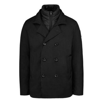 Bomboogie Gepolsterd Double-Breasted Jack - Heren - Mantels - Zwart - Maat: XL Wol