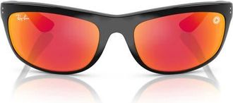 Ray-Ban Stars Wars Darth Vader 62mm Oversize Balorama Sunglasses in Black /Grey Mirror Red at Nordstrom