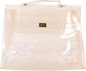 Herm&egrave;s Pre-owned Handbags, female, Beige, Size: ONE SIZE Pre-owned Kelly Plastic Handbag