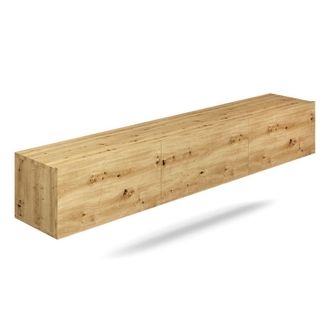 Petits Meubles Mueble TV de pared 3 puertas 180 cm estratificado marr&oacute;n