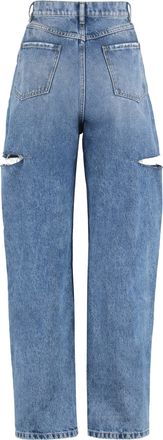 Maison Margiela Womens High-Waist Wide-Leg Jeans Denim Cotton