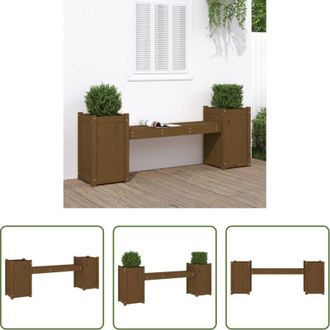 vidaXL vidaXL Seduta esterna - Panchina Fioriera Marrone Ambra 180x36x63cm Legno Massello Pino