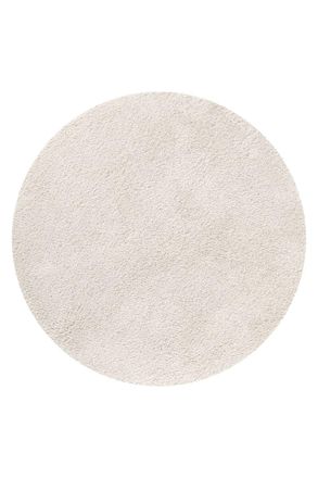 Homie Living Alfombra de ba&ntilde;o lisa de poli&eacute;ster marfil 90 cm