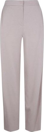 Emporio Armani Tailored Broeken - Dames - Straight fit broeken - Roze - XL - Leer - Broeken
